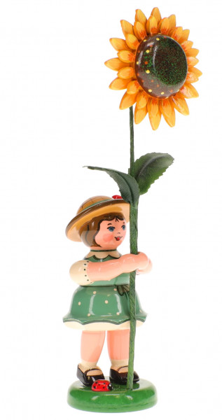 Hubrig Blumenkinder Mädchen mit Sonnenblume